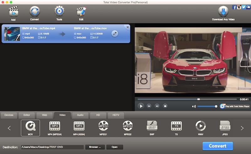 convert video to H.264 TS Mac