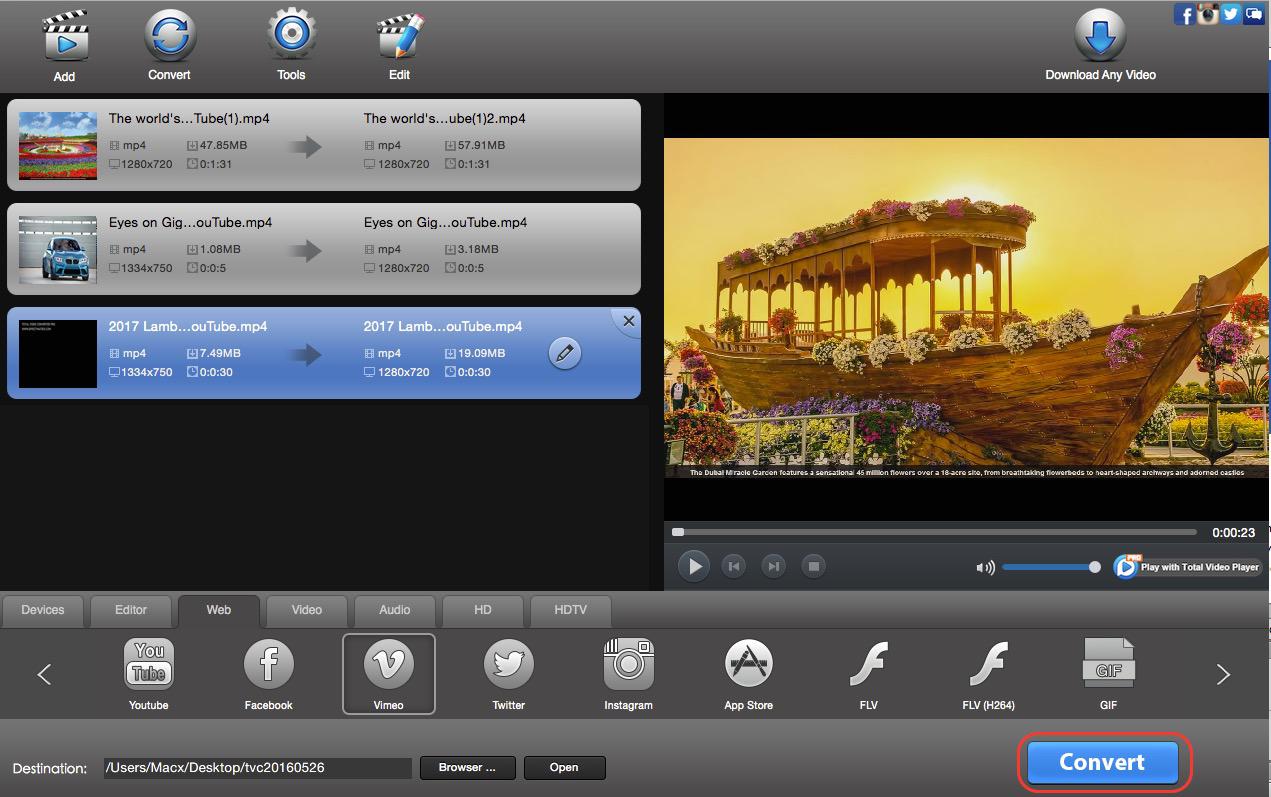 Vimeo video converter Mac