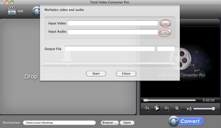 mutiplex video and aduio into one file on Mac