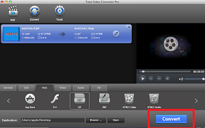 convert video with Total Video Converter for Mac