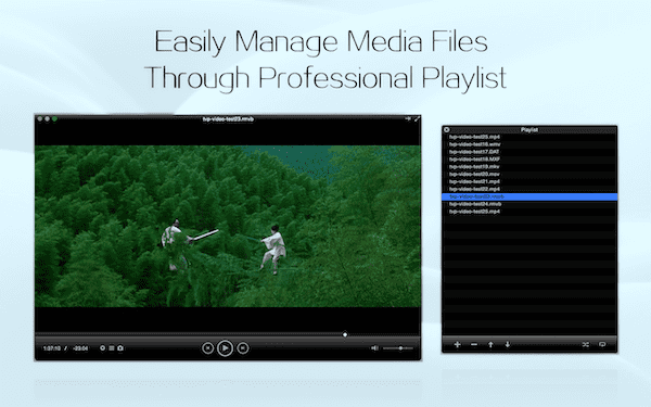 Total Video Player for Mac professional playlist management for media files